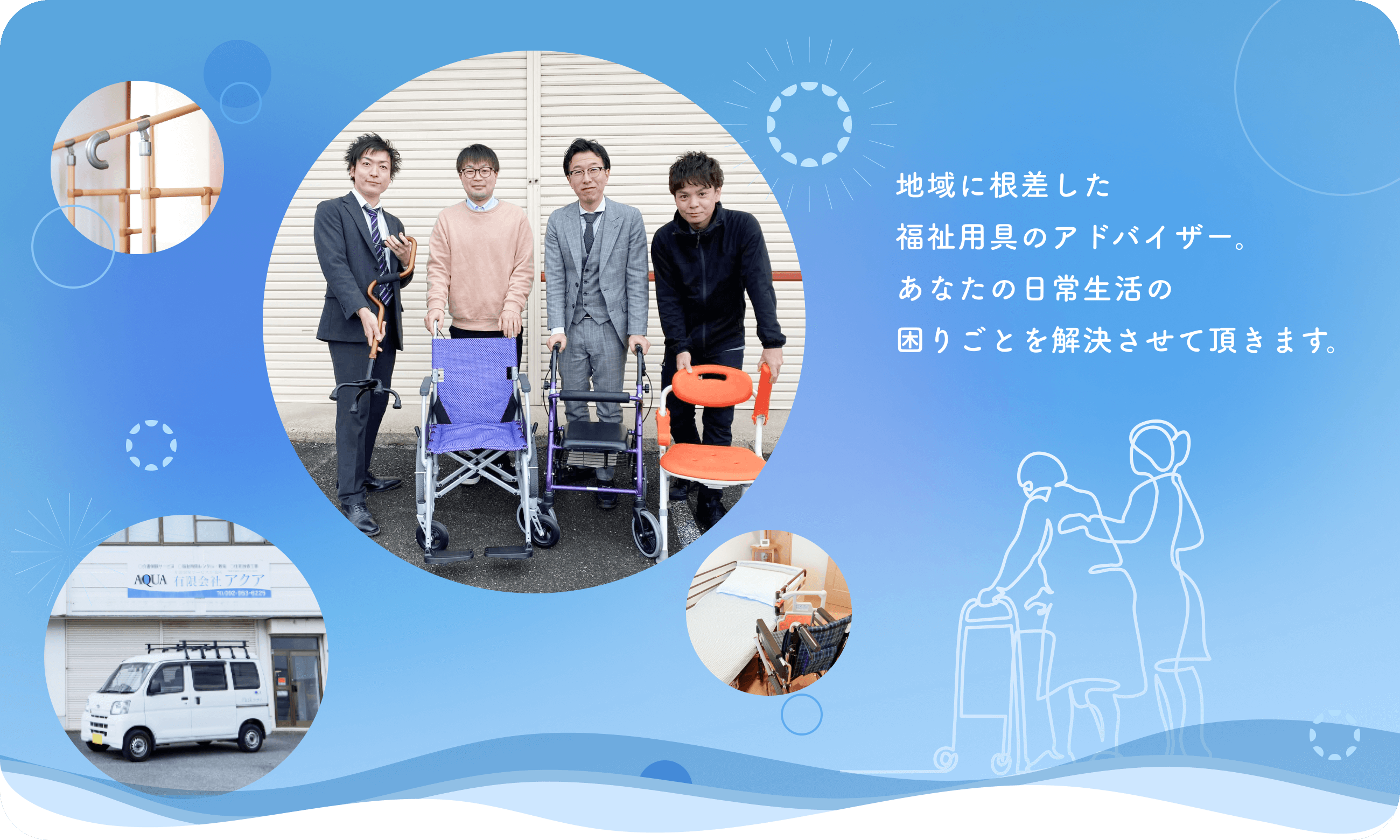 地域に根差した福祉用具のアドバイザー。あなたの日常生活の困りごとを解決します